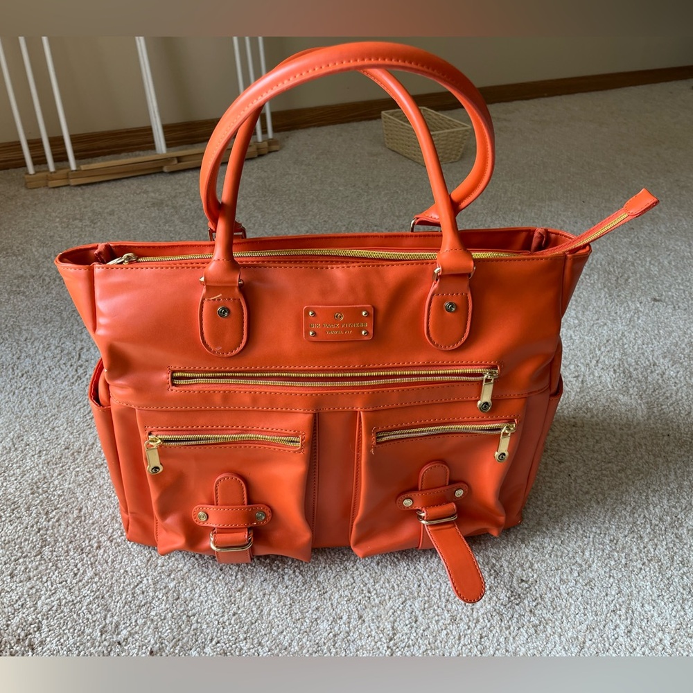 Six Pack Fitness Travel Fit Meal Prep Purse Orange